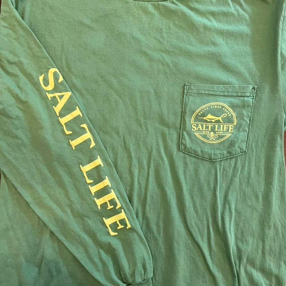 Men's Salt Life Green Long Sleeve